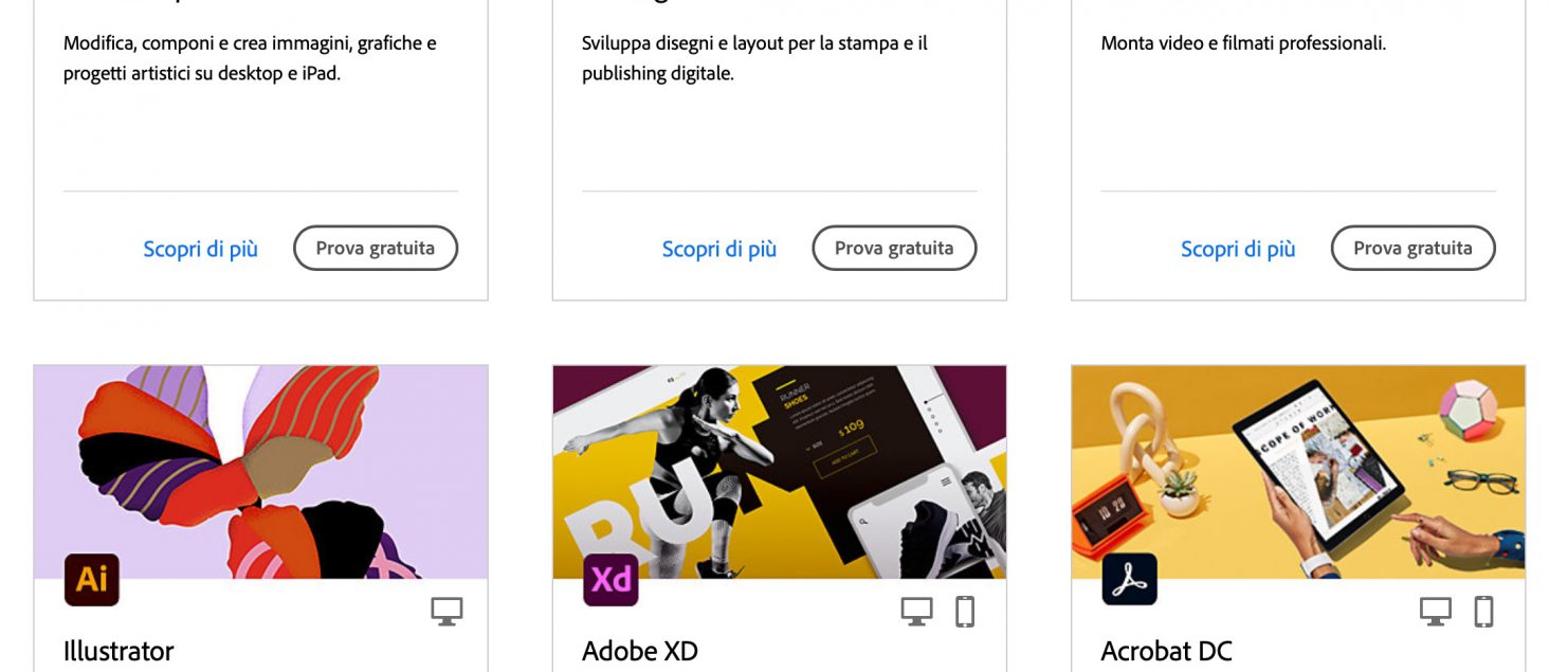 Aggiornamento Adobe CC
