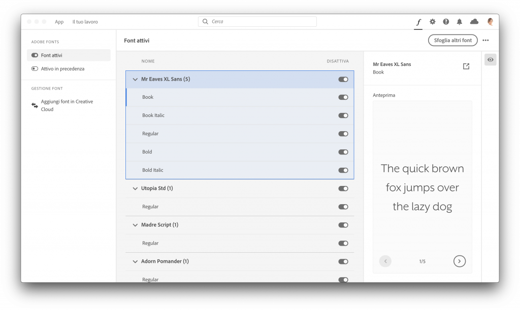 Indesign Adobe Fonts